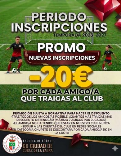 Promoción de inscripción del club